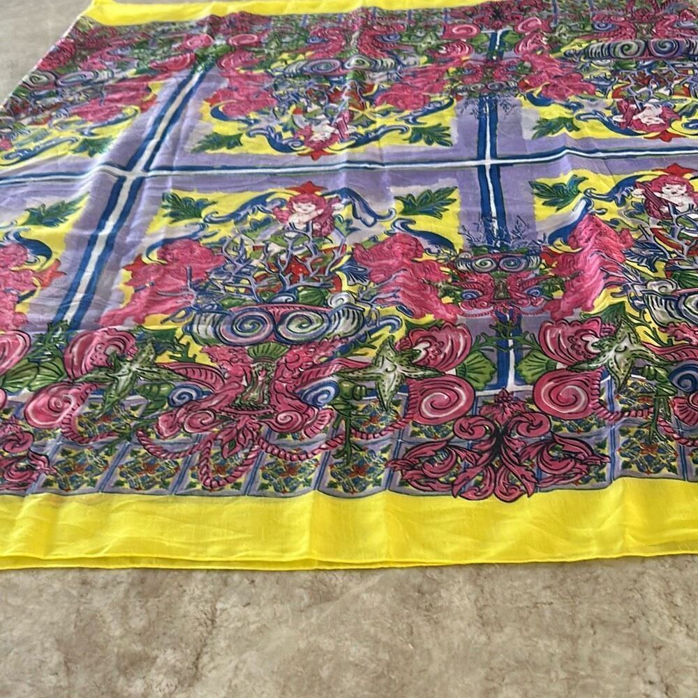 Incredible Angel Cherub Large Scarf NWT